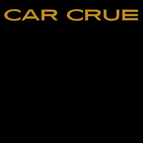 Logo with the title 'Car Crue' in gold letters on a black background.